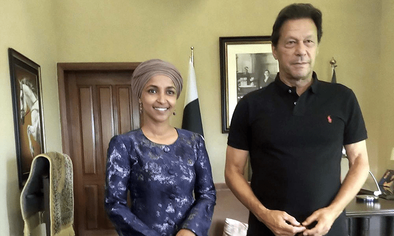 A new controversy arose when US envoy Alhan Omar met Imran Khan