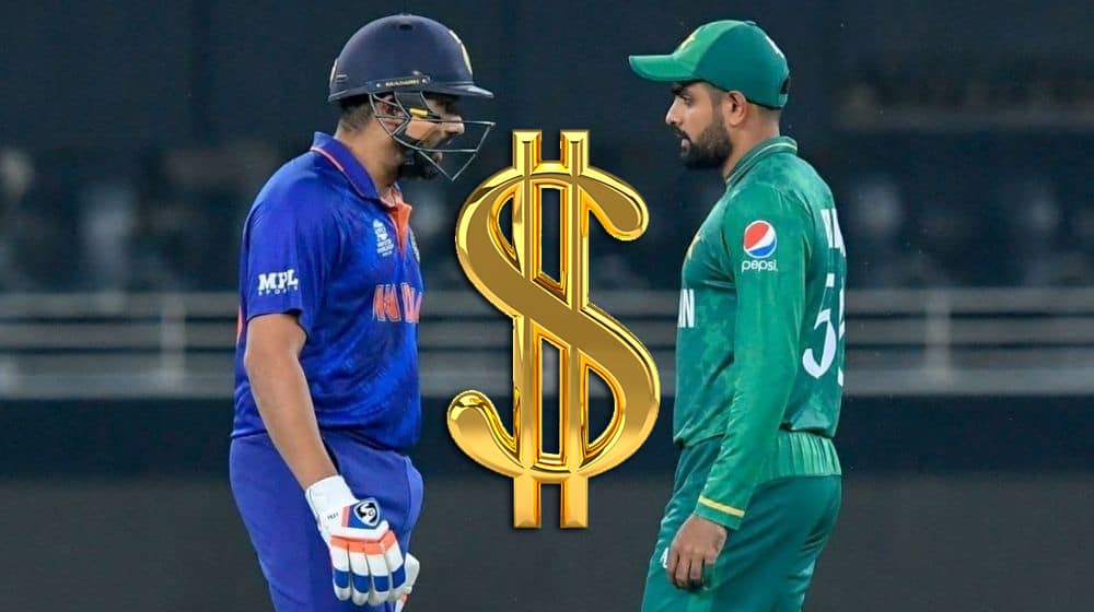 The difference between the compensation of Indian and Pakistani players