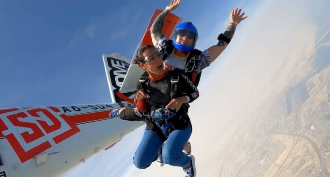Iqra Aziz's skydiving video goes viral