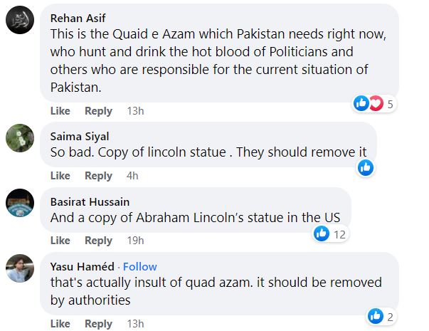 public reviews on Quaid-e-Azam’s statue in Bahria Town