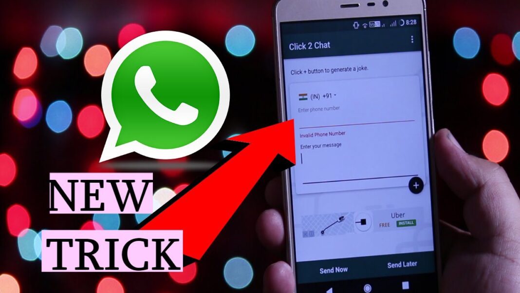 WhatsApp can send messages to unsaved number