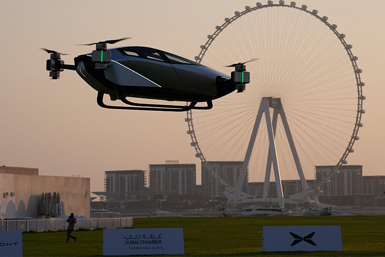 Flying car built by Chinese electronic vehicle