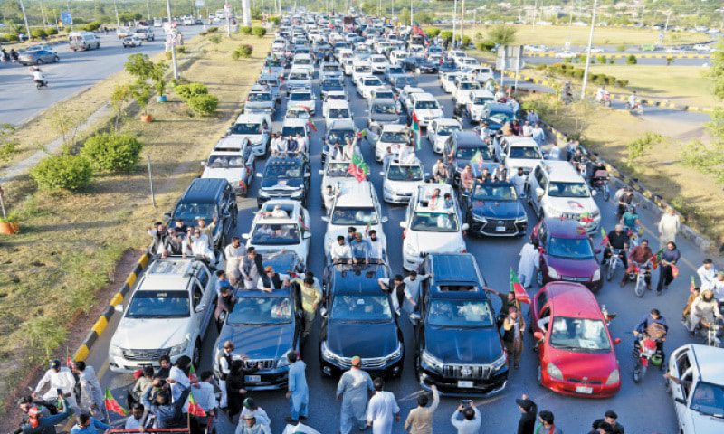 Long march: PTI workers will reach Rawalpindi on Nov 25