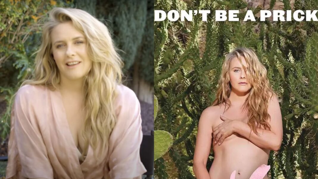 Actress Alicia Silverstone nude campaign for animal rights