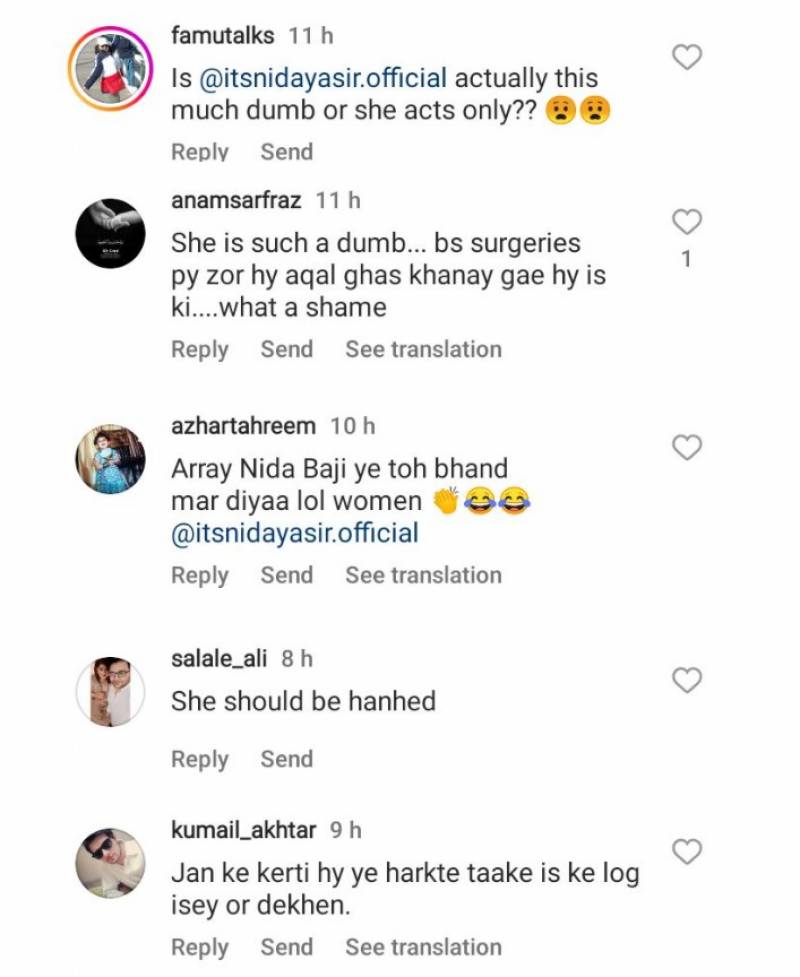 users view that all was scripted in Nida yasir Show