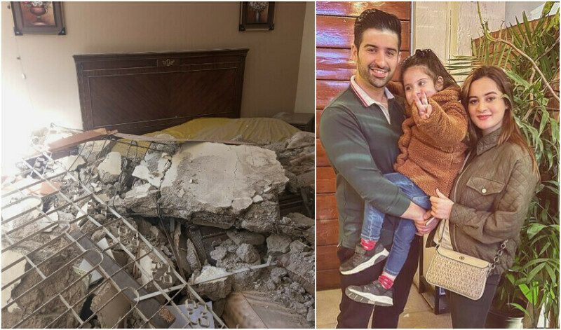 Aiman & Muneeb’s house partially damaged