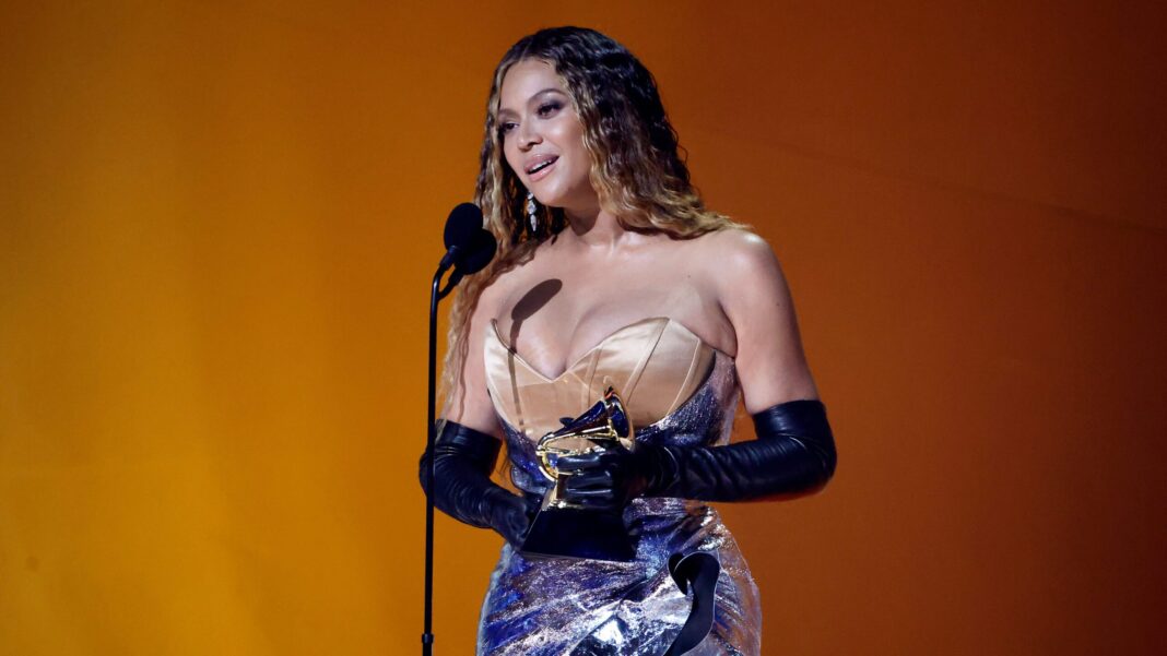 Singer Beyoncé won a record 32 Grammy Awards