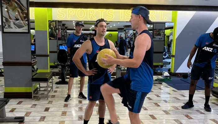 Gym session of the New Zealand team