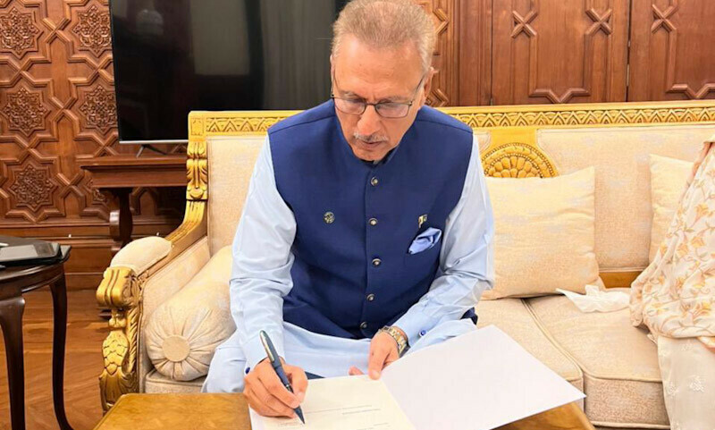 Arif Alvi proposes Nov 6 as date for General Elections