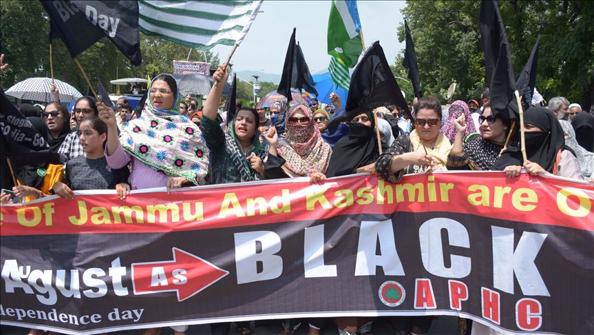 Kashmiris observe India's Independence Day as Black Day