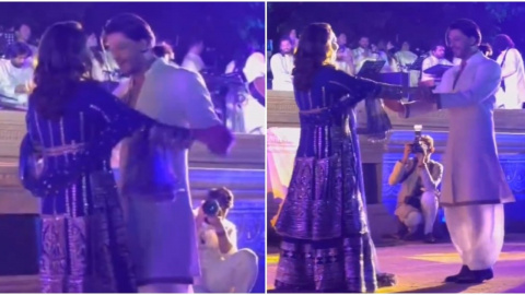 SRK, Gauri Khan dance at Anant Ambani pre-wedding event