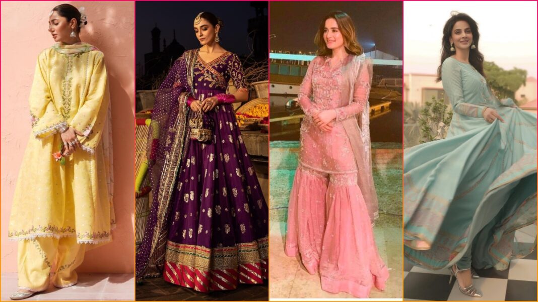 Showbiz artists' outfits and messages on Eid-ul-Fitr