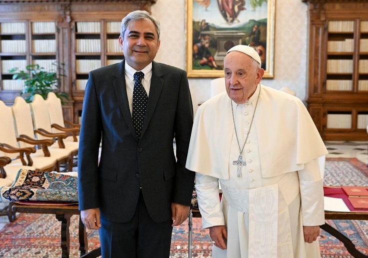 Mohsin Naqvi meeting with Pope Francis